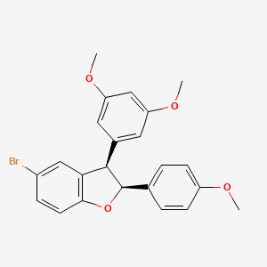 cis-5-Bromo-3-(3,5-dimethoxyphenyl)-2-(4-methoxyphenyl)-2,3-dihydrobenzofuran