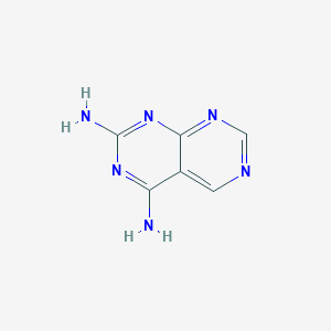 molecular formula C6H6N6 B3048292 Pyrimido[4,5-d]pyrimidine-2,4-diamine CAS No. 16357-81-6