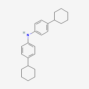 molecular formula C24H31N B3048294 bis(4-cyclohexylphenyl)amine CAS No. 163687-39-6