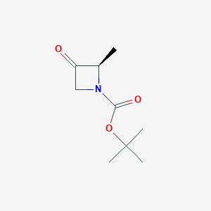 molecular formula C9H15NO3 B3048306 tert-butyl (2R)-2-methyl-3-oxoazetidine-1-carboxylate CAS No. 1638744-93-0