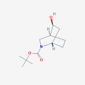 molecular formula C12H21NO3 B3048308 Tert-butyl (1s,4s,5s)-5-hydroxy-2-azabicyclo[2.2.2]octane-2-carboxylate CAS No. 1638760-60-7