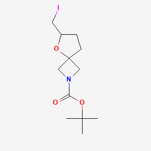 molecular formula C12H20INO3 B3048318 Tert-butyl 6-(iodomethyl)-5-oxa-2-azaspiro[3.4]octane-2-carboxylate CAS No. 1638771-46-6