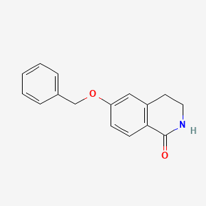 molecular formula C16H15NO2 B3048330 6-(Benzyloxy)-3,4-dihydroisoquinolin-1(2H)-one CAS No. 164147-66-4
