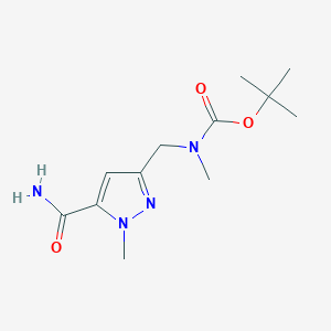 tert-Butyl ((5-carbamoyl-1-methyl-1H-pyrazol-3-yl)methyl)(methyl)carbamate