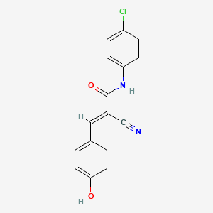 (2E)-N-(4-chlorophenyl)-2-cyano-3-(4-hydroxyphenyl)prop-2-enamide