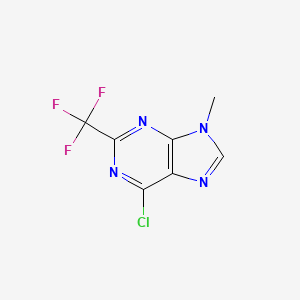 molecular formula C7H4ClF3N4 B3048337 6-Chloro-9-methyl-2-(trifluoromethyl)-9h-purine CAS No. 1644-76-4