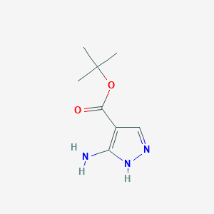 molecular formula C8H13N3O2 B3048341 tert-Butyl 3-amino-1H-pyrazole-4-carboxylate CAS No. 1646543-44-3