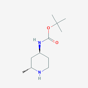 molecular formula C11H22N2O2 B3048362 tert-butyl ((2R,4S)-2-methylpiperidin-4-yl)carbamate CAS No. 1657033-37-8