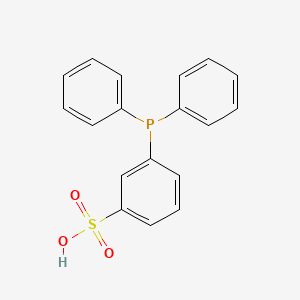 molecular formula C18H15O3PS B3048385 3-(Diphenylphosphanyl)benzene-1-sulfonic acid CAS No. 16704-71-5