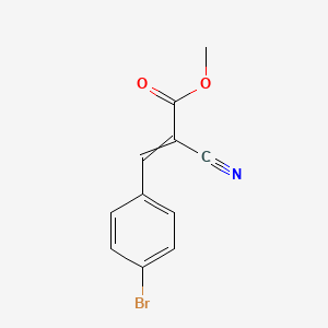 molecular formula C11H8BrNO2 B3048406 methyl 3-(4-bromophenyl)-2-cyanoprop-2-enoate CAS No. 167995-88-2