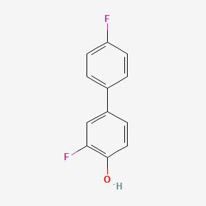 molecular formula C12H8F2O B3048411 2-Fluoro-4-(4-fluorophenyl)phenol CAS No. 168158-52-9
