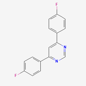 molecular formula C16H10F2N2 B3048435 4,6-Bis(4-fluorophenyl)pyrimidine CAS No. 168915-00-2