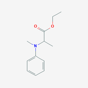 molecular formula C12H17NO2 B3048446 Ethyl 2-(methyl(phenyl)amino)propionate CAS No. 16955-08-1