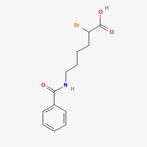 molecular formula C13H16BrNO3 B3048453 6-Benzamido-2-bromohexanoic acid CAS No. 1700-05-6
