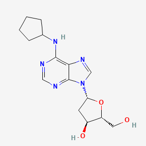 molecular formula C15H21N5O3 B3048477 Adenosine, N-cyclopentyl-2'-deoxy- CAS No. 170711-45-2