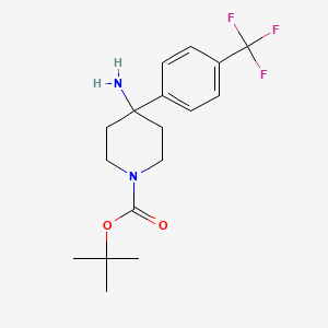 tert-Butyl 4-amino-4-[4-(trifluoromethyl)phenyl]piperidine-1-carboxylate