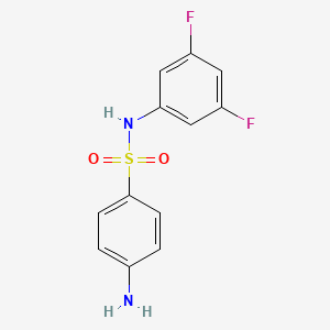 molecular formula C12H10F2N2O2S B3048505 3',5'-Difluorosulfanilanilide CAS No. 1717-38-0