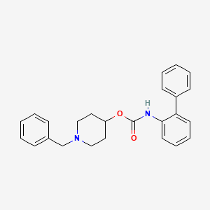 molecular formula C25H26N2O2 B3048510 1-benzyl-4-piperidyl N-(2-biphenylyl)carbamate CAS No. 171723-80-1