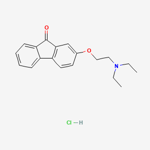 molecular formula C19H22ClNO2 B3048537 9H-Fluoren-9-one, 2-(2-(diethylamino)ethoxy)-, hydrochloride CAS No. 1734-90-3