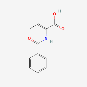 molecular formula C12H13NO3 B3048544 2-Benzamido-3-methylbut-2-enoic acid CAS No. 1738-64-3