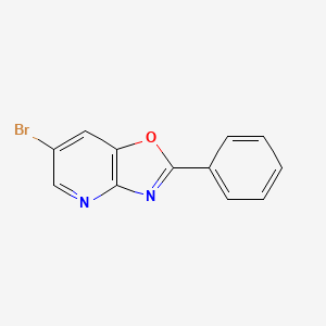 molecular formula C12H7BrN2O B3048559 6-Bromo-2-phenyloxazolo[4,5-b]pyridine CAS No. 174469-41-1