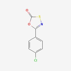 molecular formula C8H4ClNO2S B3048563 5-(4-Chlorophenyl)-1,3,4-oxathiazol-2-one CAS No. 17452-79-8