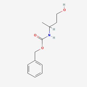 molecular formula C12H17NO3 B3048568 Carbamic acid, (3-hydroxy-1-methylpropyl)-, phenylmethyl ester CAS No. 174743-89-6