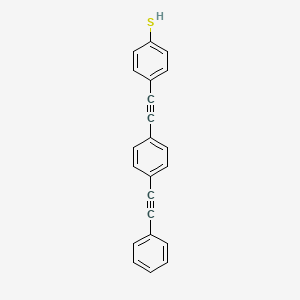 molecular formula C22H14S B3048571 Benzenethiol, 4-[[4-(phenylethynyl)phenyl]ethynyl]- CAS No. 174844-47-4