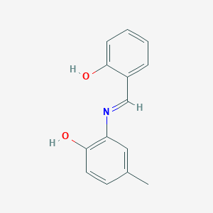 molecular formula C14H13NO2 B3048599 Phenol, 2-[[(2-hydroxyphenyl)methylene]amino]-4-methyl- CAS No. 1761-57-5
