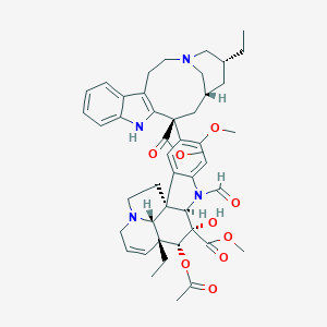 Methyl (1R,9R,10S,11R,12R,19R)-11-acetyloxy-12-ethyl-4-[(13S,15R,17R)-17-ethyl-13-methoxycarbonyl-1,11-diazatetracyclo[13.3.1.04,12.05,10]nonadeca-4(12),5,7,9-tetraen-13-yl]-8-formyl-10-hydroxy-5-methoxy-8,16-diazapentacyclo[10.6.1.01,9.02,7.016,19]nonadeca-2,4,6,13-tetraene-10-carboxylate