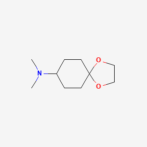 molecular formula C10H19NO2 B3048618 N,N-Dimethyl-1,4-dioxaspiro[4.5]decan-8-amine CAS No. 176661-76-0