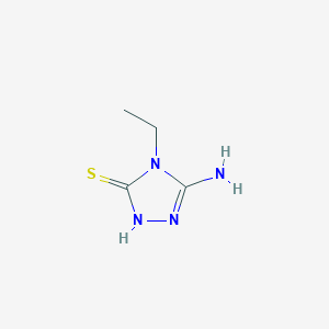 molecular formula C4H8N4S B3048624 5-amino-4-ethyl-4H-1,2,4-triazole-3-thiol CAS No. 17697-93-7
