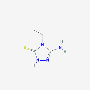 molecular formula C4H8N4S B3048624 5-Amino-4-ethyl-4H-[1,2,4]triazole-3-thiol CAS No. 17697-93-7