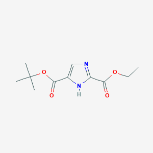 molecular formula C11H16N2O4 B3048629 5-tert-Butyl 2-ethyl 1H-imidazole-2,5-dicarboxylate CAS No. 177417-73-1
