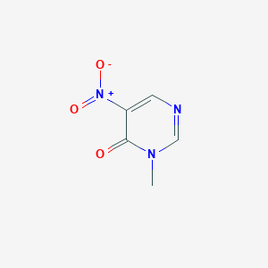 molecular formula C5H5N3O3 B3048632 4(3H)-Pyrimidinone, 3-methyl-5-nitro- CAS No. 17758-33-7