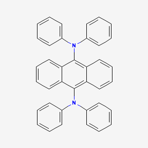 molecular formula C38H28N2 B3048637 N~9~,N~9~,N~10~,N~10~-四苯基蒽-9,10-二胺 CAS No. 177799-11-0