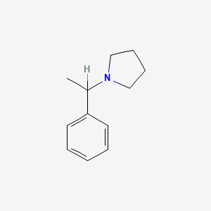 molecular formula C12H17N B3048638 Pyrrolidine, 1-(1-phenylethyl)- CAS No. 17782-39-7