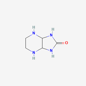 molecular formula C5H10N4O B3048640 hexahydro-1H-imidazo[4,5-b]pyrazin-2(3H)-one CAS No. 177842-78-3
