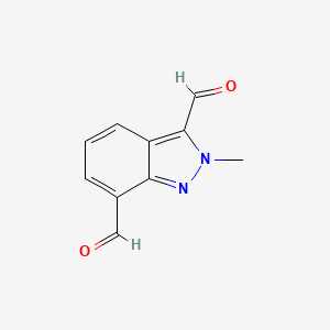 molecular formula C10H8N2O2 B3048666 2-Methyl-2H-indazole-3,7-dicarbaldehyde CAS No. 1788041-66-6