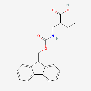 molecular formula C20H21NO4 B3048698 2-({[(9H-fluoren-9-ylmethoxy)carbonyl]amino}methyl)butanoic acid CAS No. 180181-95-7