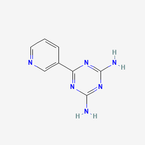 molecular formula C8H8N6 B3048699 Nicotinoguanamine CAS No. 18020-61-6