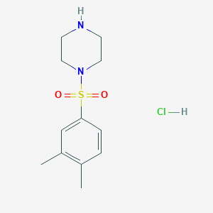 molecular formula C12H19ClN2O2S B3048719 1-(3,4-Dimethylbenzenesulfonyl)piperazine hydrochloride CAS No. 1803591-09-4