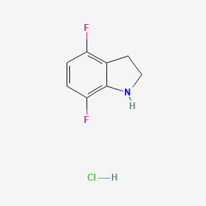 molecular formula C8H8ClF2N B3048735 4,7-difluoro-2,3-dihydro-1H-indole hydrochloride CAS No. 1803610-33-4