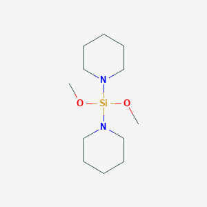 molecular formula C12H26N2O2Si B3048742 Piperidine, 1,1'-(dimethoxysilylene)bis- CAS No. 180536-06-5