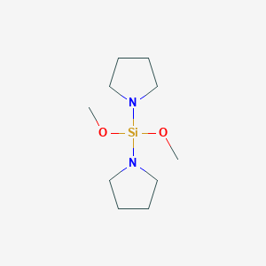 molecular formula C10H22N2O2Si B3048743 Pyrrolidine, 1,1'-(dimethoxysilylene)bis- CAS No. 180536-08-7