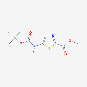 B3048766 Methyl 5-((tert-butoxycarbonyl)(methyl)amino)thiazole-2-carboxylate CAS No. 1810070-23-5