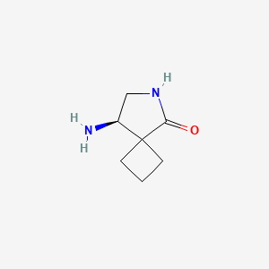 molecular formula C7H12N2O B3048767 (R)-8-Amino-6-azaspiro[3.4]octan-5-one CAS No. 1810074-92-0