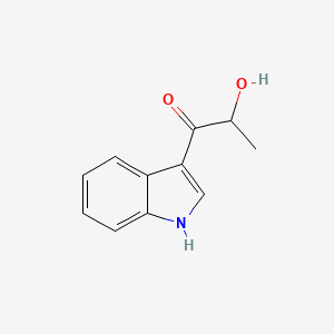 molecular formula C11H11NO2 B3048771 2-hydroxy-1-(1H-indol-3-yl)propan-1-one CAS No. 18112-46-4
