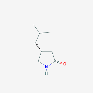 molecular formula C8H15NO B3048775 (4R)-4-(2-Methylpropyl)pyrrolidin-2-one CAS No. 181289-22-5