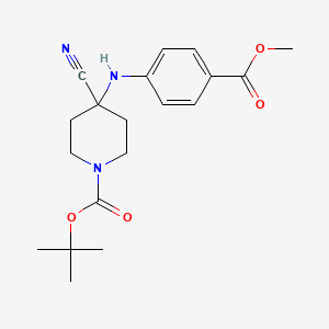 tert-Butyl 4-cyano-4-((4-(methoxycarbonyl)phenyl)amino)piperidine-1-carboxylate